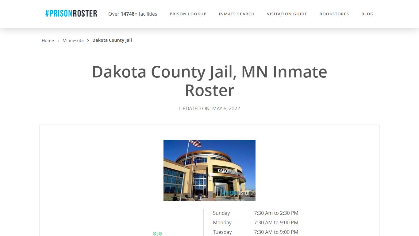 Dakota County Jail, MN Inmate Roster
